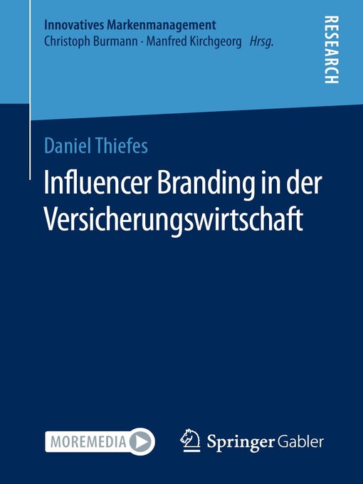 Title details for Influencer Branding in der Versicherungswirtschaft by Daniel Thiefes - Available